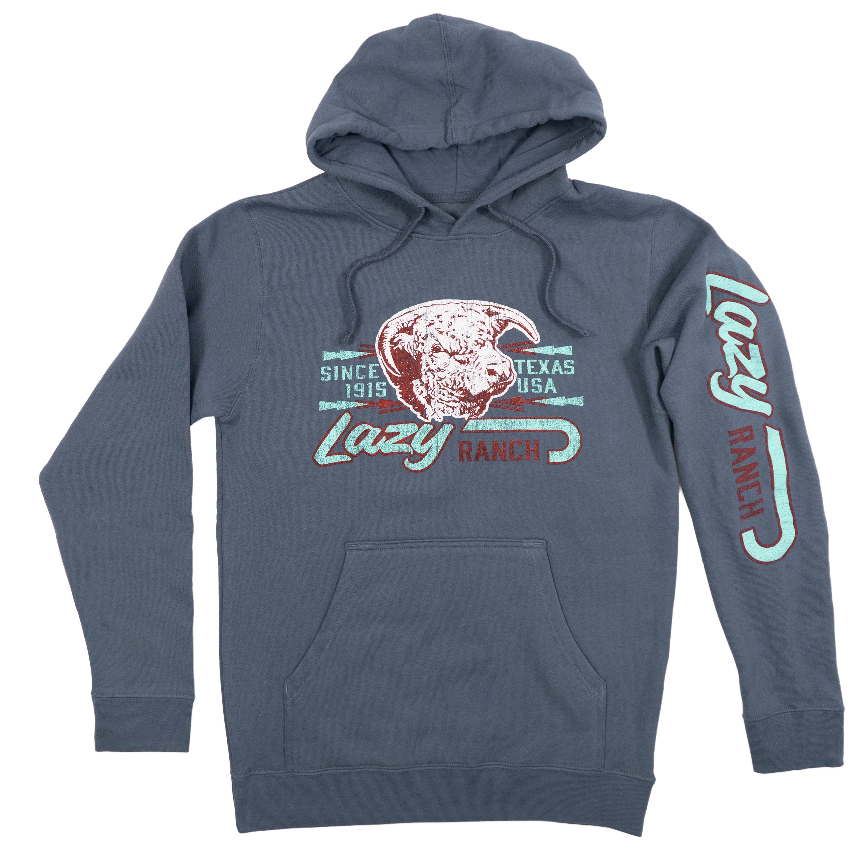 Lazy J Ranch Maverick Pullover Hoodie - Storm Blue