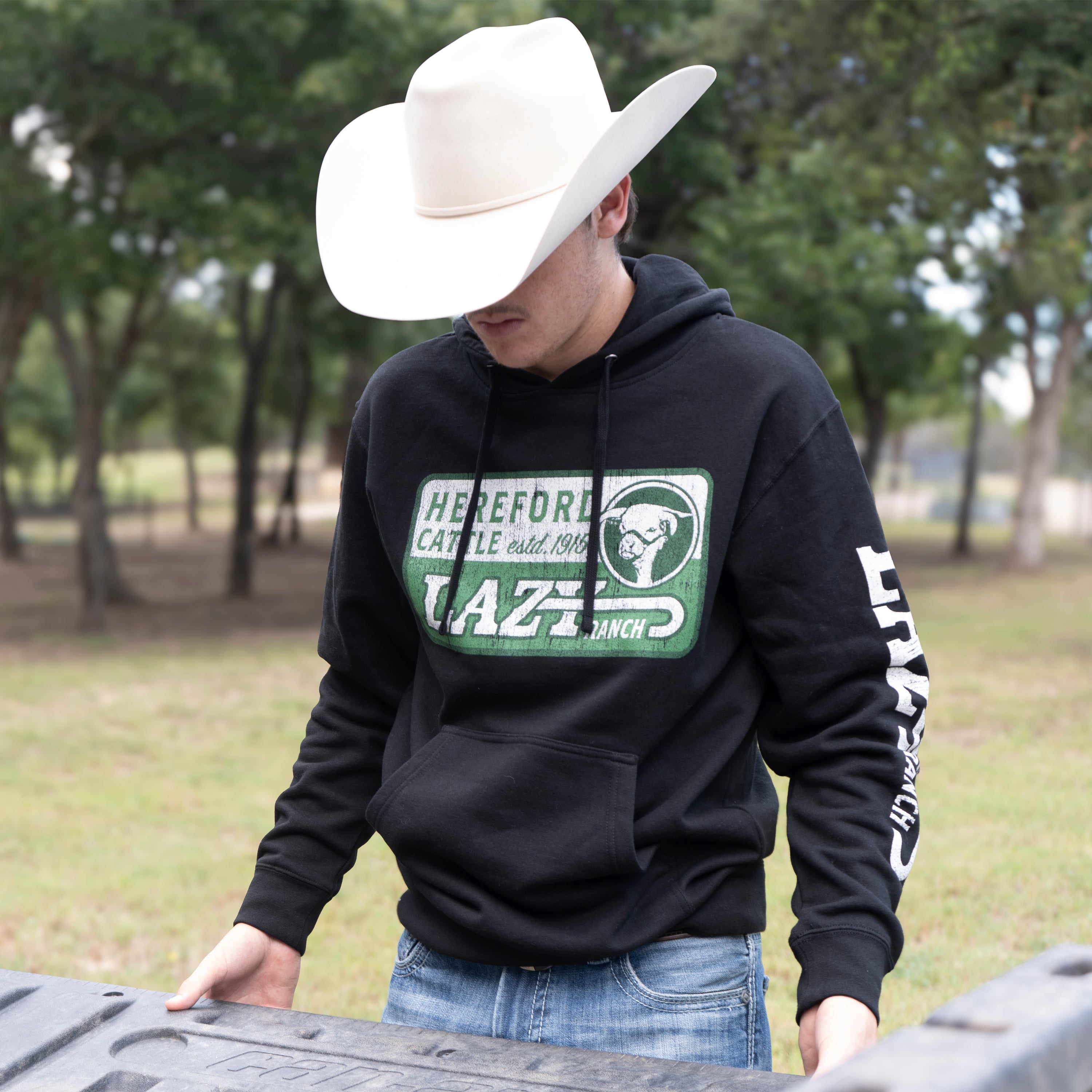 Lazy J Ranch Shafter Long Sleeve Hoodie - Black