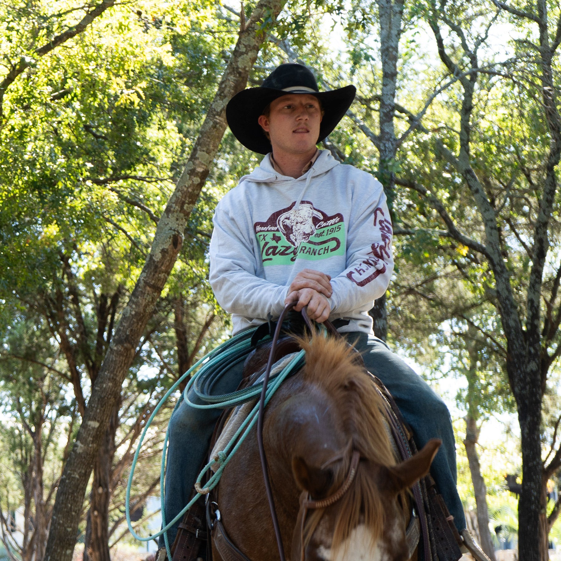 Lazy J Ranch Albany Pullover Hoodie - Ash Grey