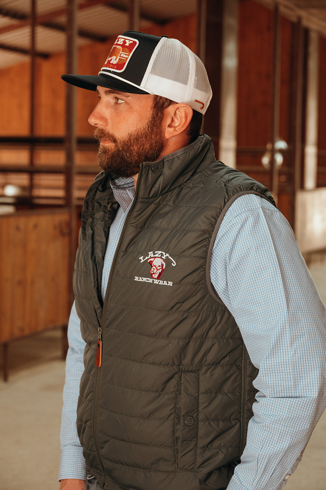 Lazy J Ranch Men's Lightweight Relaxed Fit Vest - Green