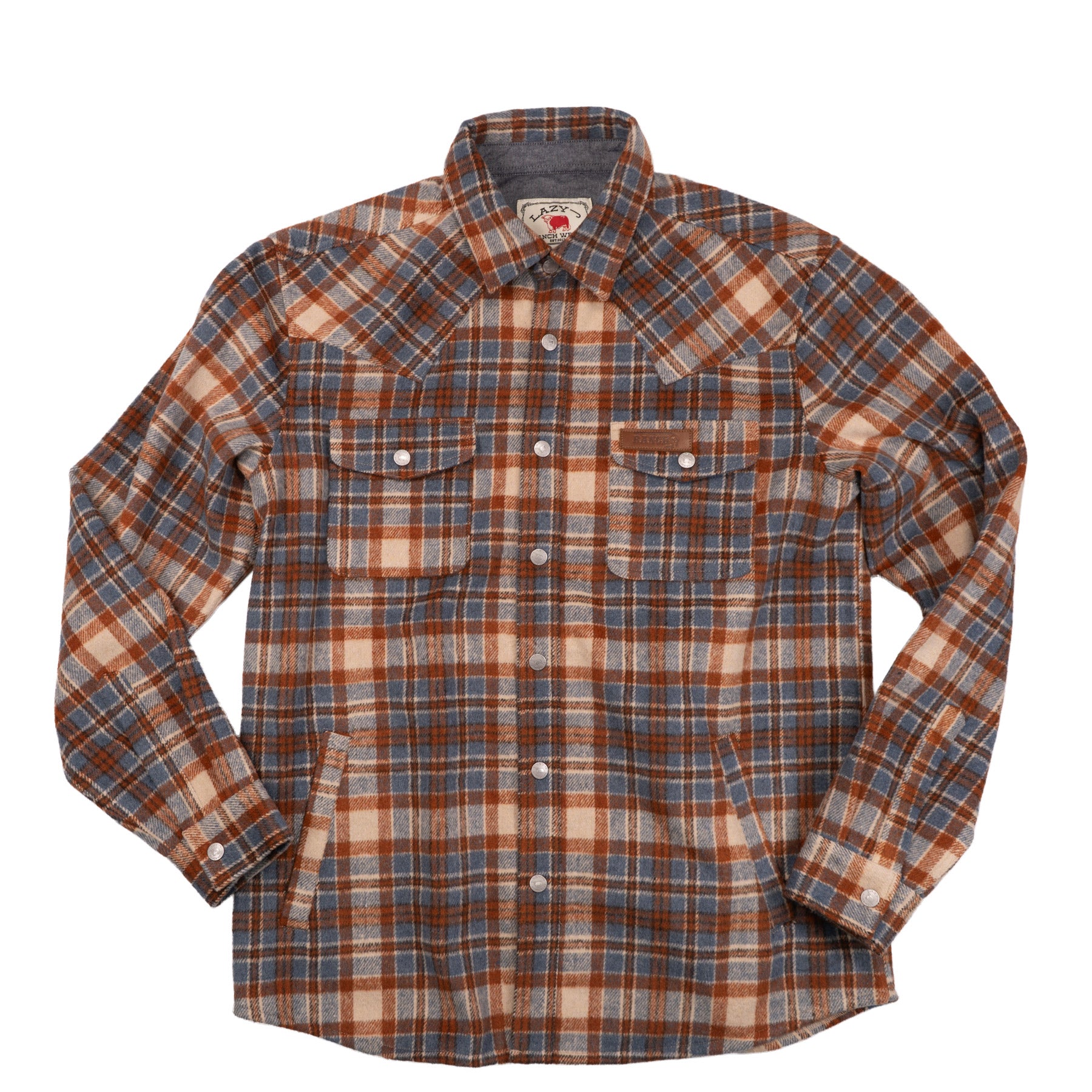Lazy J Ranch Men's Plaid Jacket - Rust