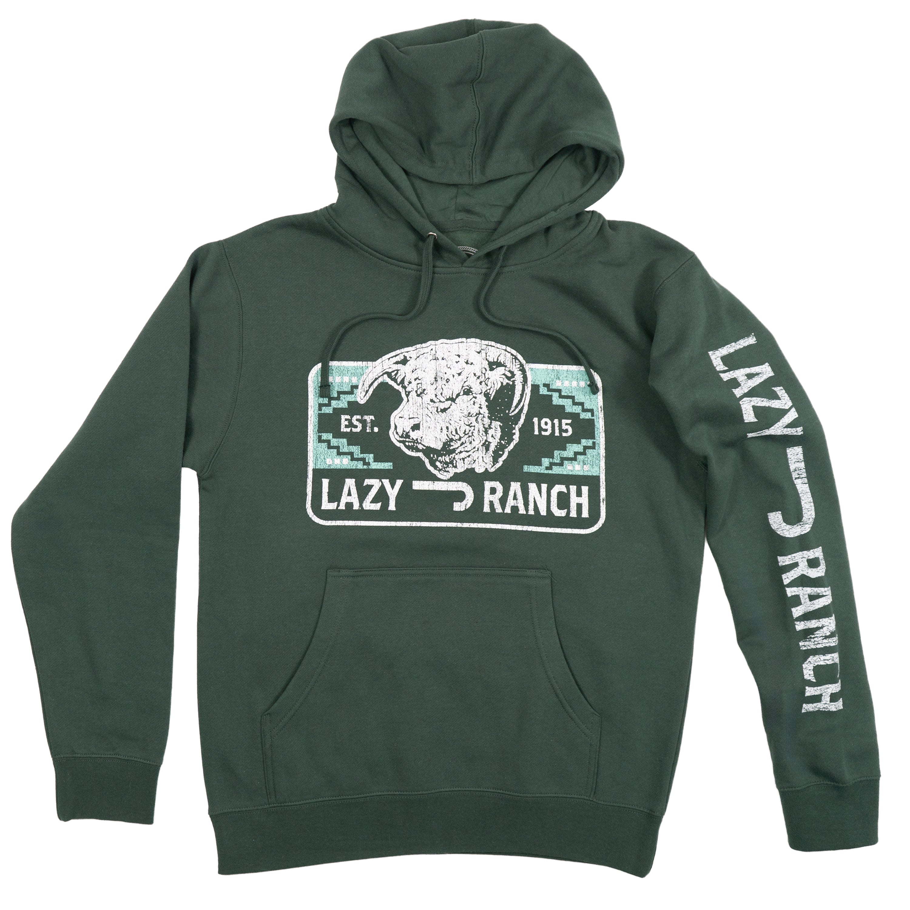 Lazy J Ranch Presidio Pullover Hoodie - Alpine Green