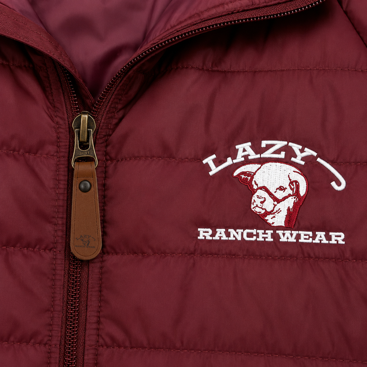 Lazy J Ranch Men's Lightweight Relaxed Fit Vest - Maroon
