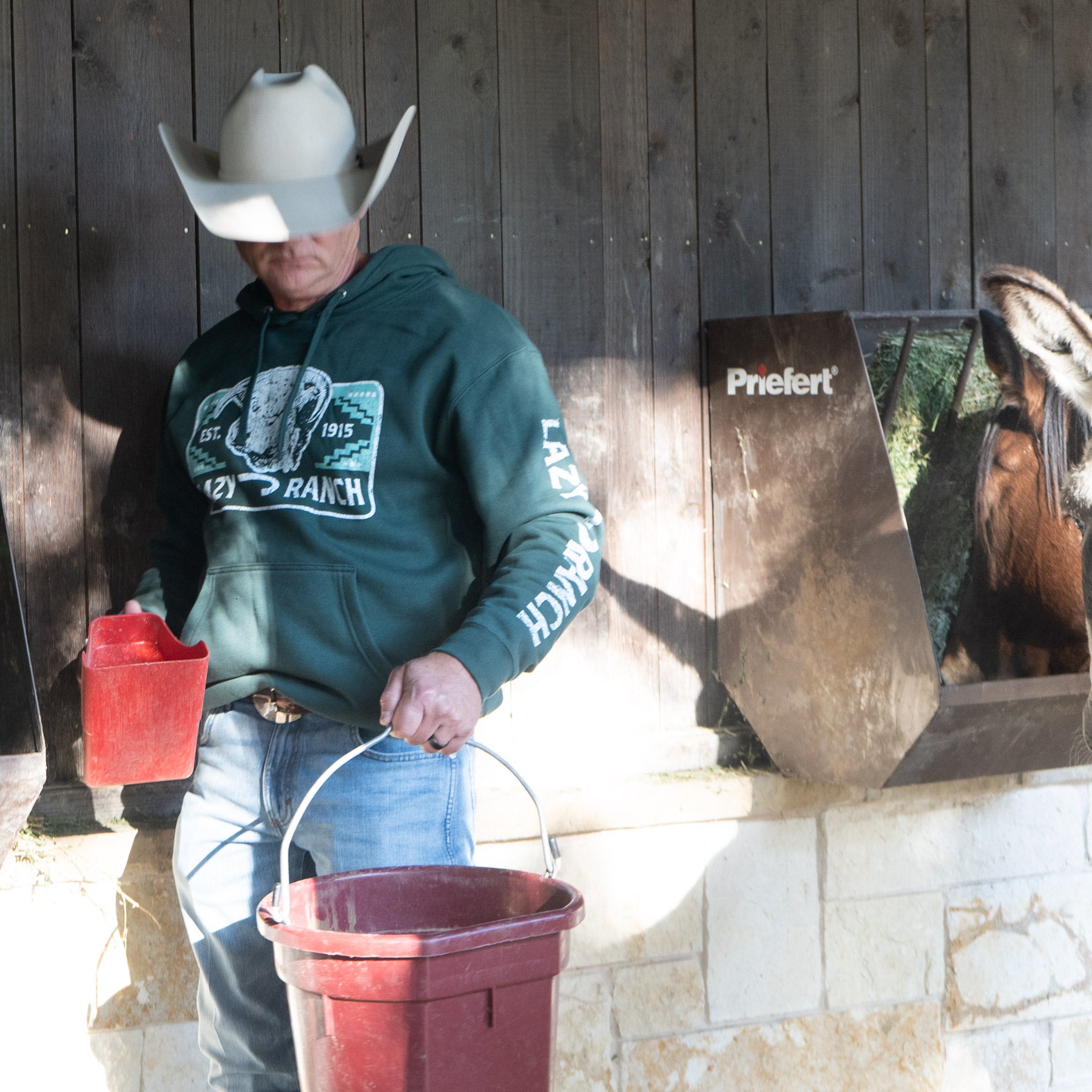 Lazy J Ranch Presidio Pullover Hoodie - Alpine Green