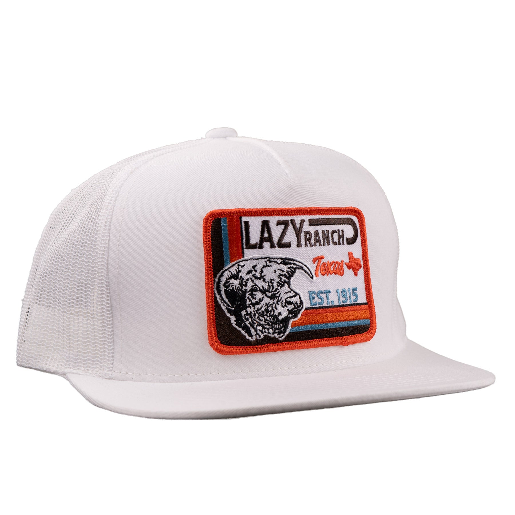 Lazy J Ranch White Rio Grande Classic Five Panel Trucker Hat