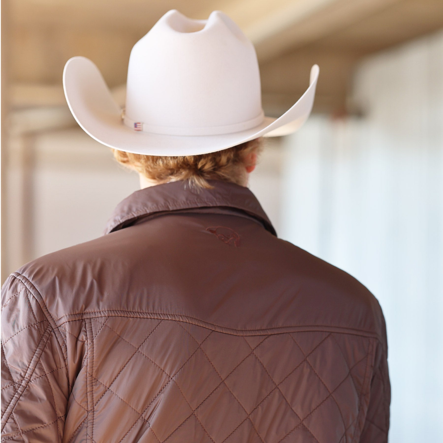 Lazy J Ranch Men's Quilted Poly Fill Jacket - Chocolate