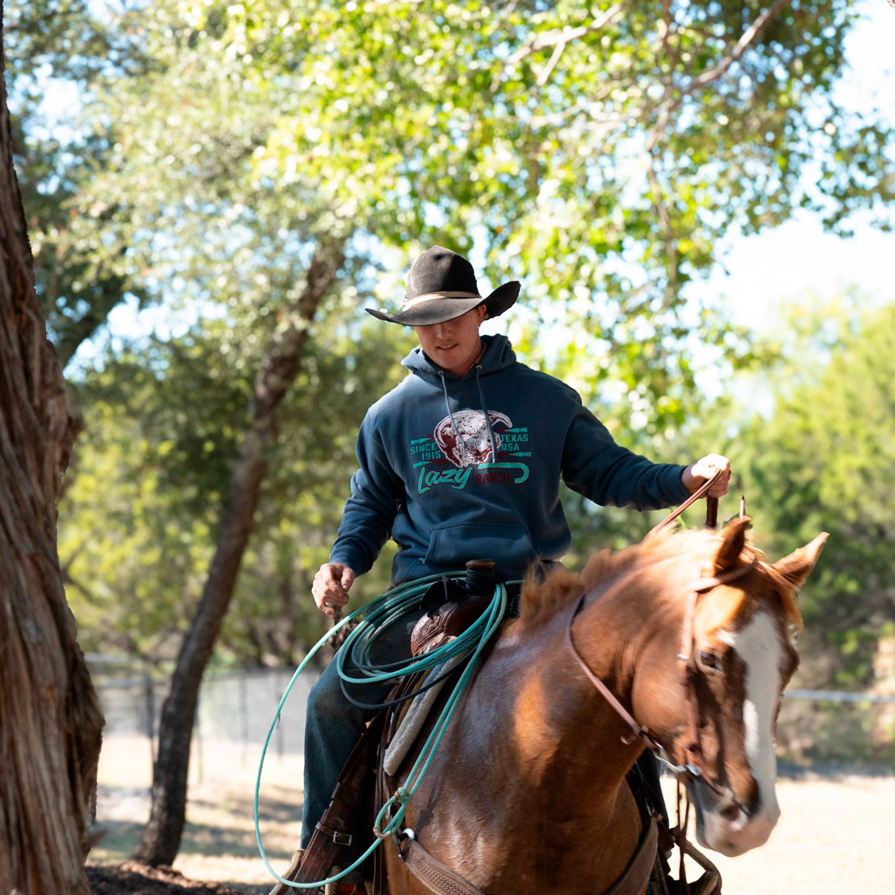 Lazy J Ranch Maverick Pullover Hoodie - Storm Blue
